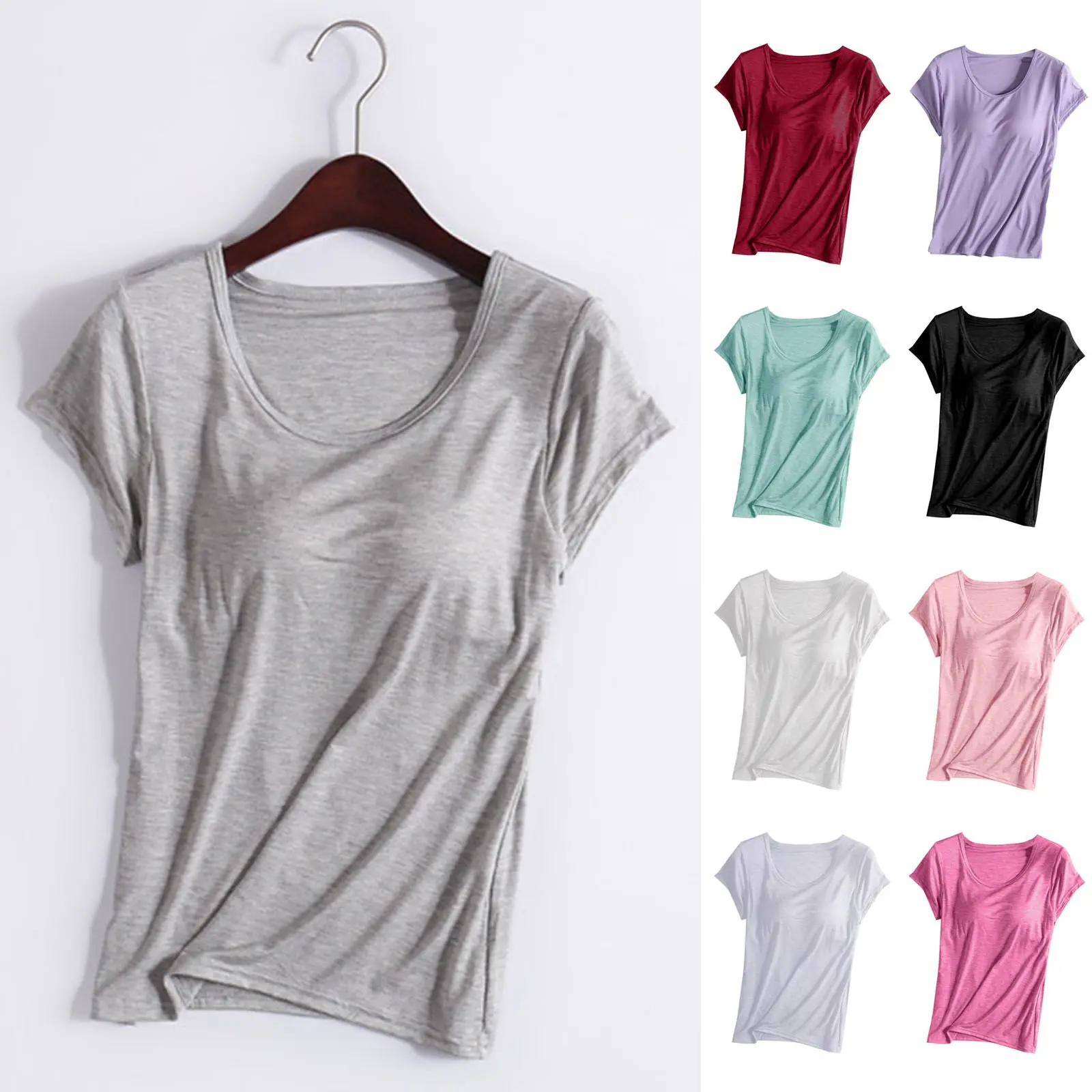 Ladies Camisole With Chest Pad No Steel Rings Bottom Underwear Yoga Sports Vest T-shirt Yoga Bra Cup