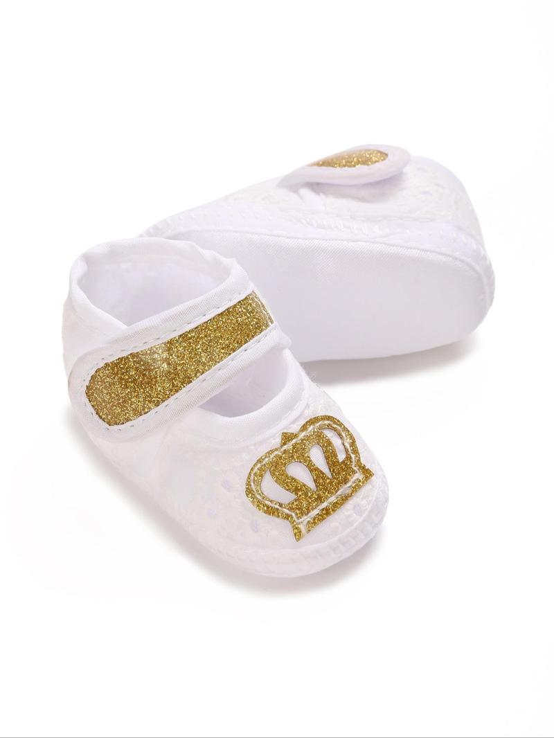 Product Introduction of Baby's Bow Decor Flower & Bowknot & Butterfly & Crown Design Flats, Cute Comfortable Lightweight Shoes, Newborn Infant Toddler Girls Shoes 6