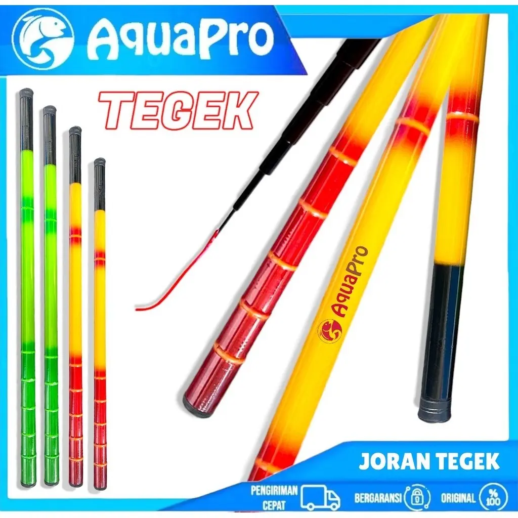 AquaPro - Joran Tegek AQUAPRO Joran Tegek Dengan Ukuran 1.8M - 6.3M Bahan Fiber Composite Carbon Medium Action Joran Pancing Antena Portable Tongkat Mancing Ikan