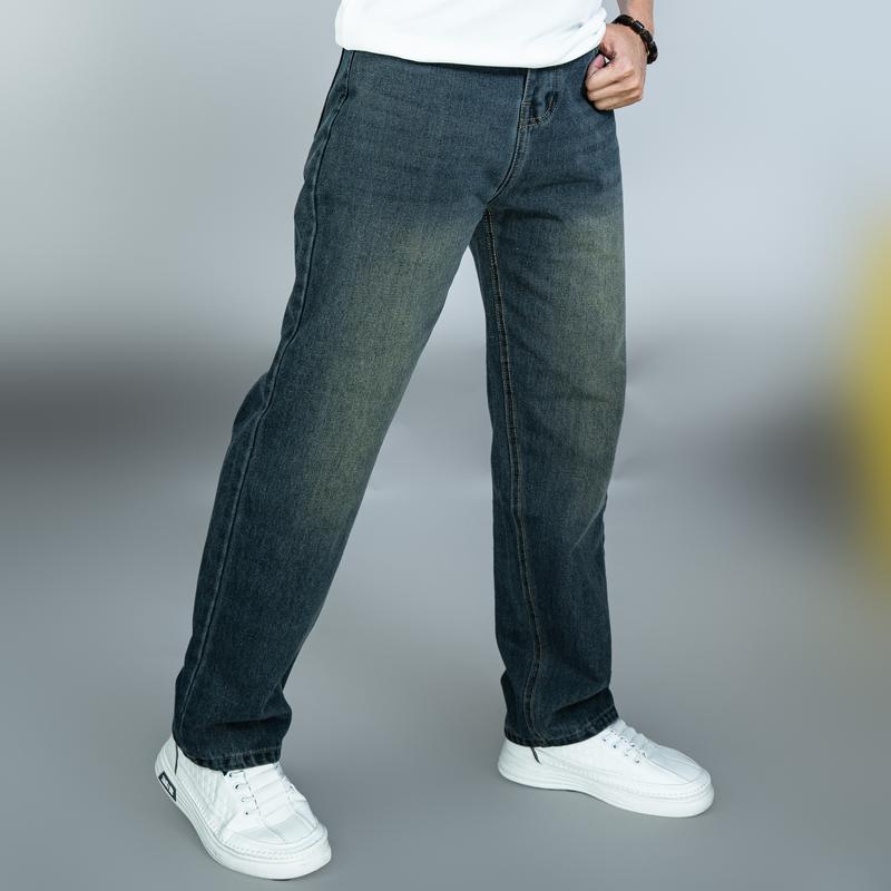 Quần Jean Nam Baggy Ống Suông Rộng Xu Hướng Hottrend 2025 Menswear Pants Quần Jean Xanh Nhạt Có Túi