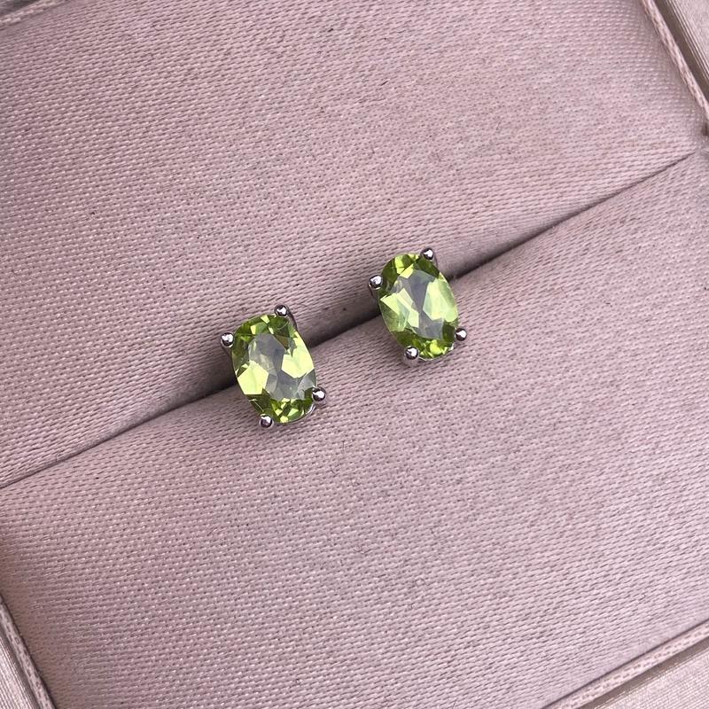 Product Introduction of Amethyst Garnet Citrine Blue Topaz Peridot Earrings S925 Silver Inlaid Classic Women's Earrings 24
