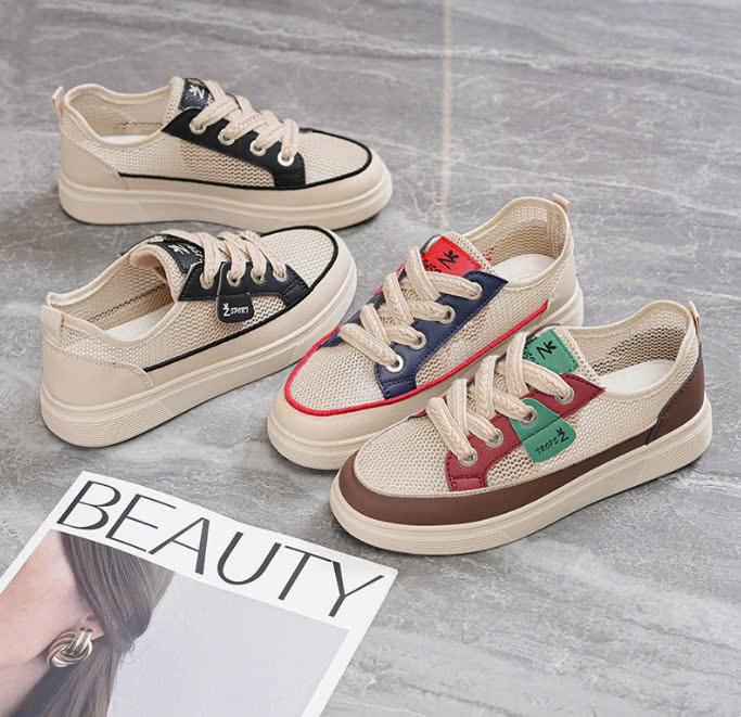 Giày Chạy Bộ Nữ ( Lưới Và Full Da ) Q95 HotTrend 2025-Thể Thao-Phong Cách Hàn Quốc