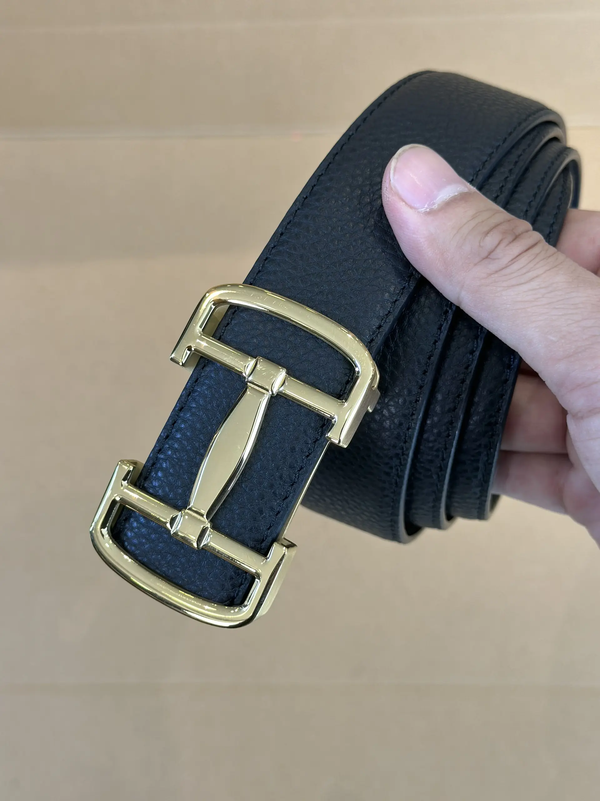 Dây lưng da bò mặt mạ vàng 18k , hàng cao cấp luxury