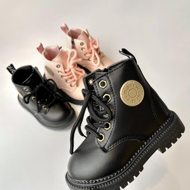 Giày boot da cao cổ cho bé - Boot da mềm martenss phong cách hàn quốc cho bé trai bé gái( kèm video, ảnh thật ) Sandal Kem Dép Sandal