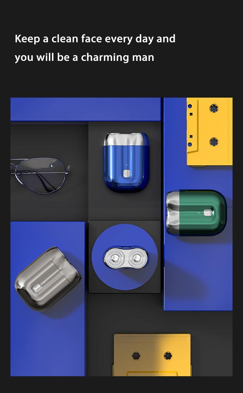 Product Introduction of Those Mini Shaver On-the-Go, Portable Alloy Electric Shaver for Men, Cordless Travel Shaver, Dry Shaver, USB Rechargeable Electric Razor, Ipx7 Waterproof, Easy Cleaning, Battery Indicator Facial Silky 24