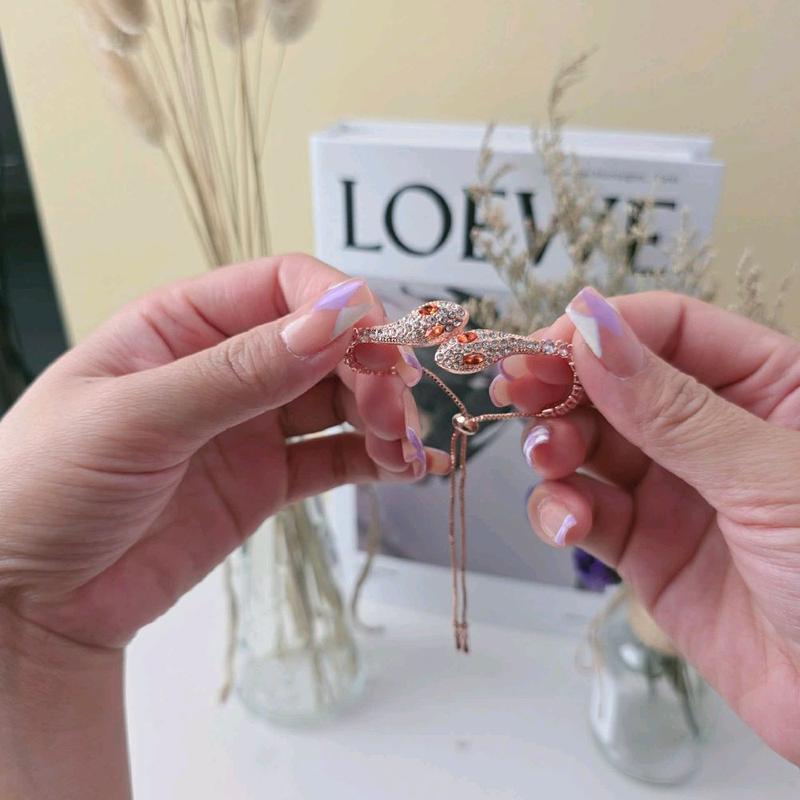 Vòng Tay Xà Nhãn Lục Bảo - Quyền Lực & Bảo Hộ Xi Vàng Hồng Không Đen Gỉ 1