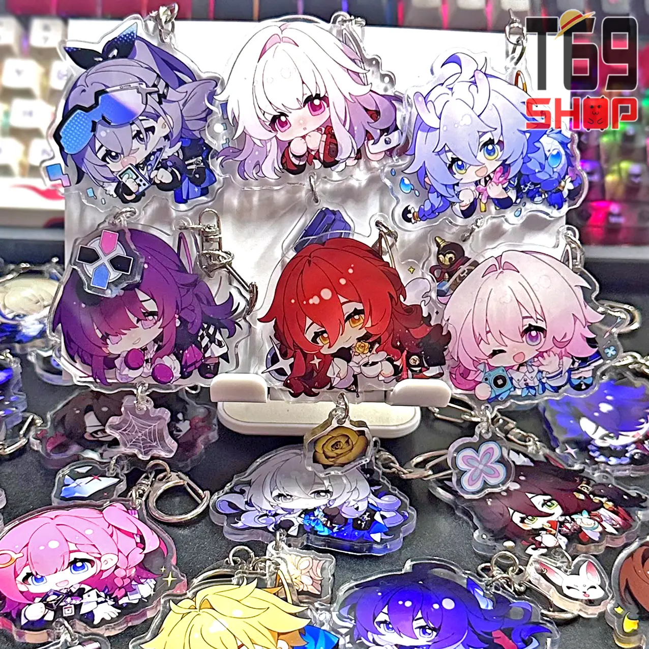 [61 mẫu] Móc khóa mica game Honkai: Star Rail - Cute ver (Loại cao cấp - Hình in ép giữa 2 mặt mica) [T69 Shop]