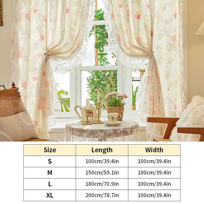 Rèm vải che sáng, ren, không đục lỗ, cho cửa, rèm trang trí nội thất 6