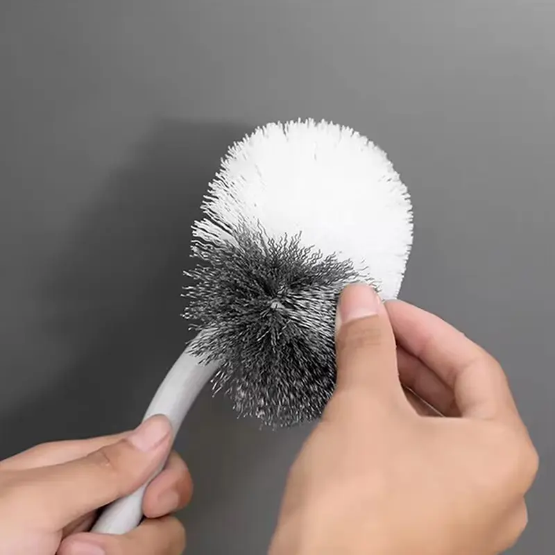 Bàn Chải Nhà Vệ Sinh, Hình Chữ S, Treo Tường, Bàn Chải Làm Sạch, Cán Dài, Lông Mềm, Thích Hợp Để Làm Sạch Nhà Vệ Sinh, Dụng Cụ Phòng Tắm 8