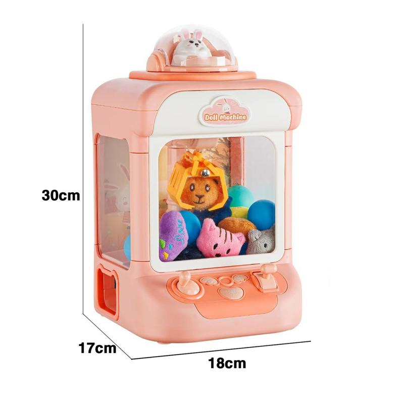 Segiyi Mini Arcade Machine Hand-eye Coordination Toy Mini Claw Machine with 20 Toys Electronic Arcade Game for Kids Candy Grabber Prize Dispenser Toy Fun Vending Machine 6