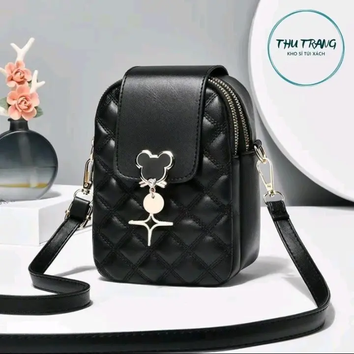Túi xách nữ chéo đẹp đựng điện thoại khoá hình chuột cực dễ thương - Bag, Đeo Vai Lady Đeo Chéo love