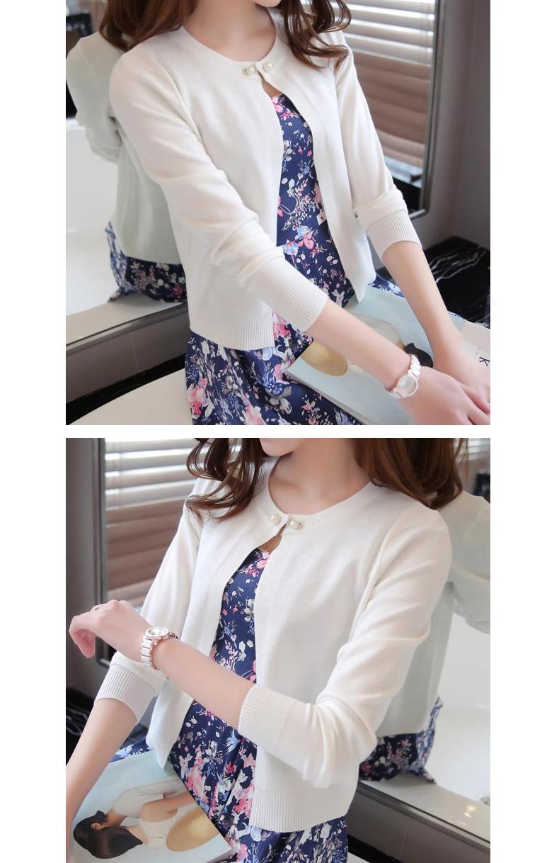 Product Introduction of Knitted Cardigan Short Sunscreen Shawl Thin Coat Spring and Summer Women's Clothing Sweater Long Sleeve Air Conditioning Shirt Knitwear Womenswear Basic Knitting Tops 13