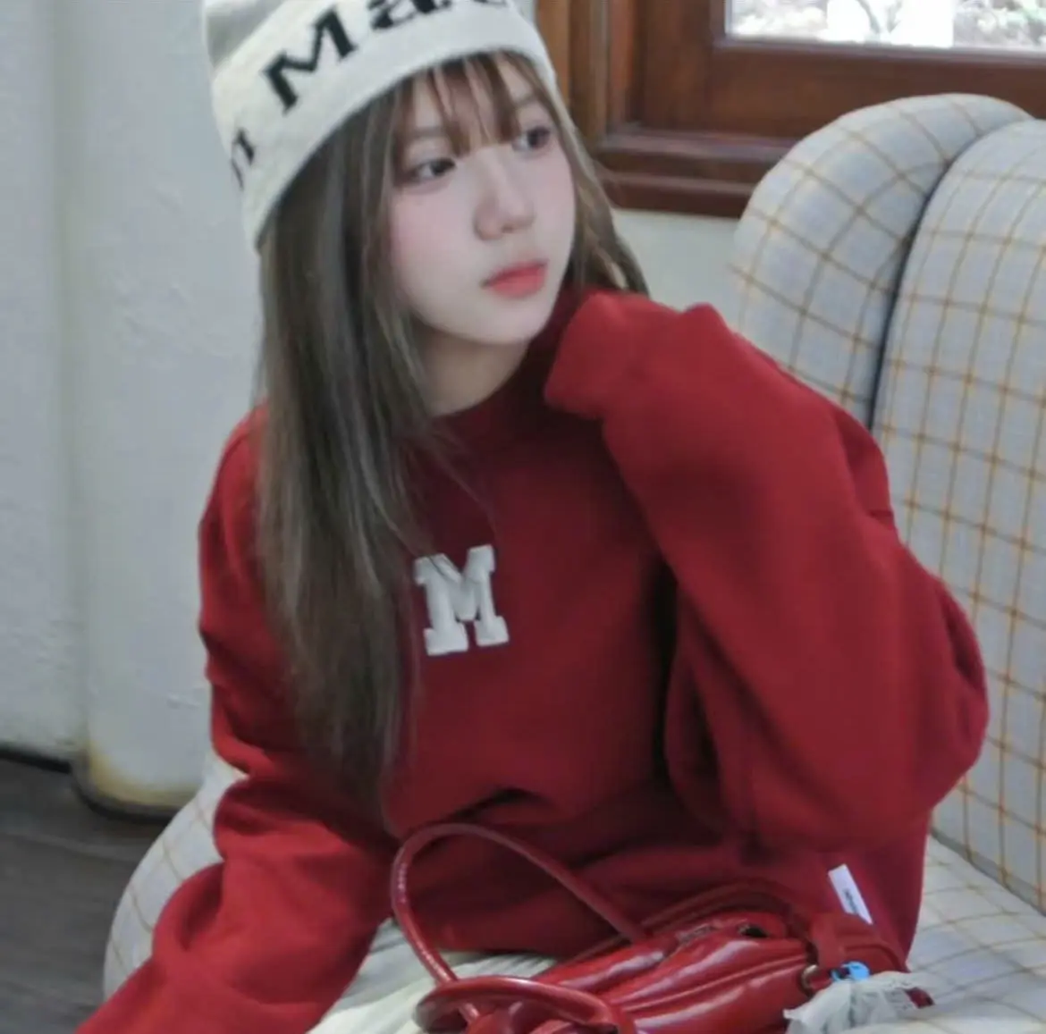 Áo Nỉ Sweater Chữ M Form Rộng Boxy Unisex Vải Nỉ Bông Cao Cấp, Áo Nỉ Nữ Phong Cách Hàn Quốc Siêu Cute Hoodie Top