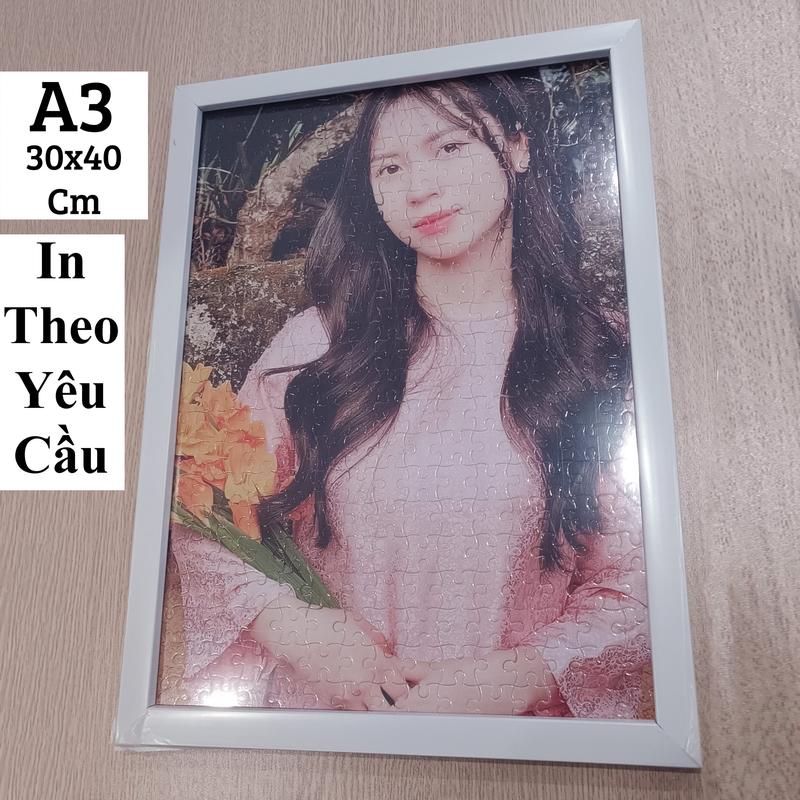 Khổ lớn A3 có khung 30x40cm, Tranh xếp hình theo yêu cầu khổ lớn nhất A3 30x40cm Toy Voi Ghép Hình Tranh Ghép
