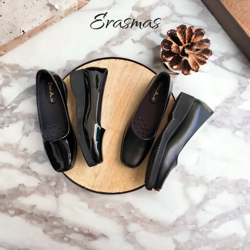 Erasmas B4 hak 3cm - Sepatu Kantor Wanita Sepatu Dinas Wanita Sepatu Kerja Wanita Sepatu Wedges Wanita Sepatu Persit Sepatu Bhayangkari 1