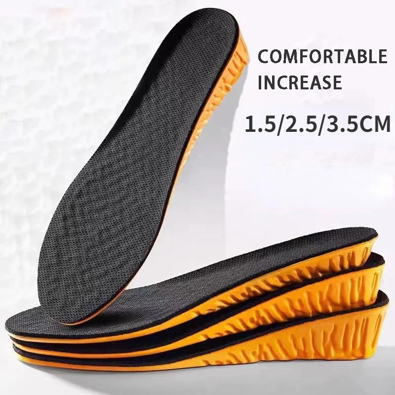 1.5-3.5cm cho nam và nữ, lót chỉnh hình EVA để tăng chiều cao, mềm mại, thoải mái, vô hình, miếng đệm giày thoáng khí, độ đàn hồi cao, hấp thụ sốc, chăm sóc bàn chân, đế cửa hàng trang sức
