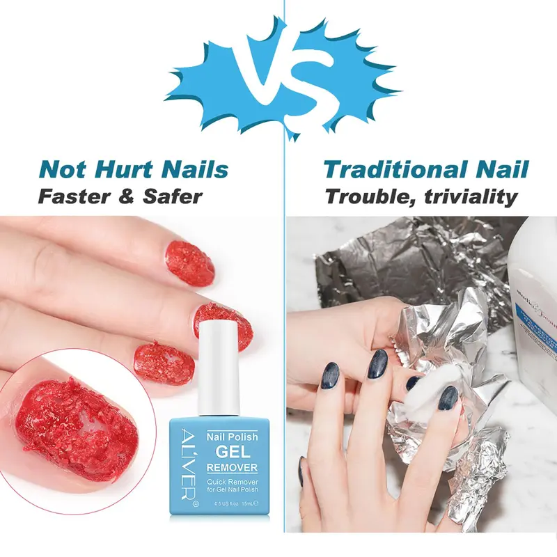 Nail Polish Remover, 3 Counts/set Nail Polish Remover Gel, Nail Care Product for UV Plastic Nails, Acrylic Nails, Natural Nails 4