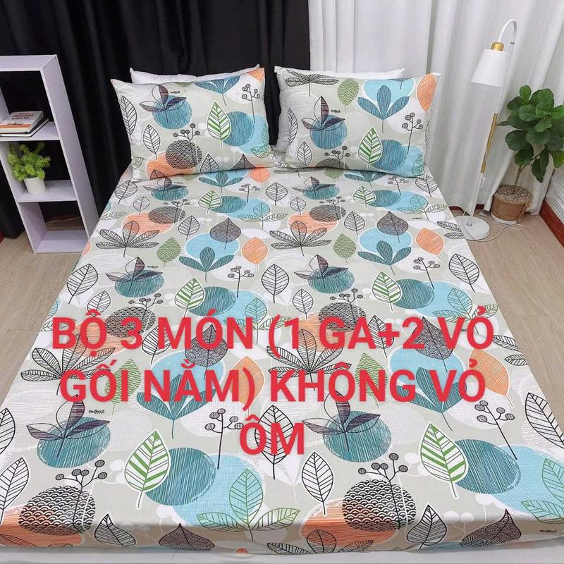 Bộ ga giường 3 món thun lạnh Hàn Quốc đủ size (1 GA+2 VỎ GỐI NẰM)