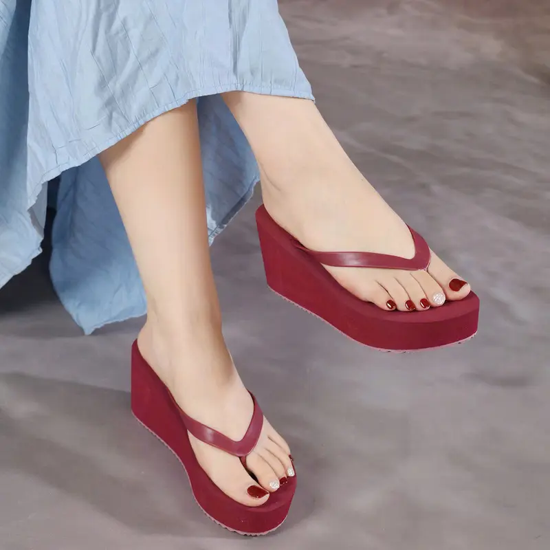 DÉP KẸP XỎ NGÓN QUAI TRƠN ĐẾ XỐP MỊN CAO CẤP MŨI TRÒN ĐẾ CAM 7CM 3