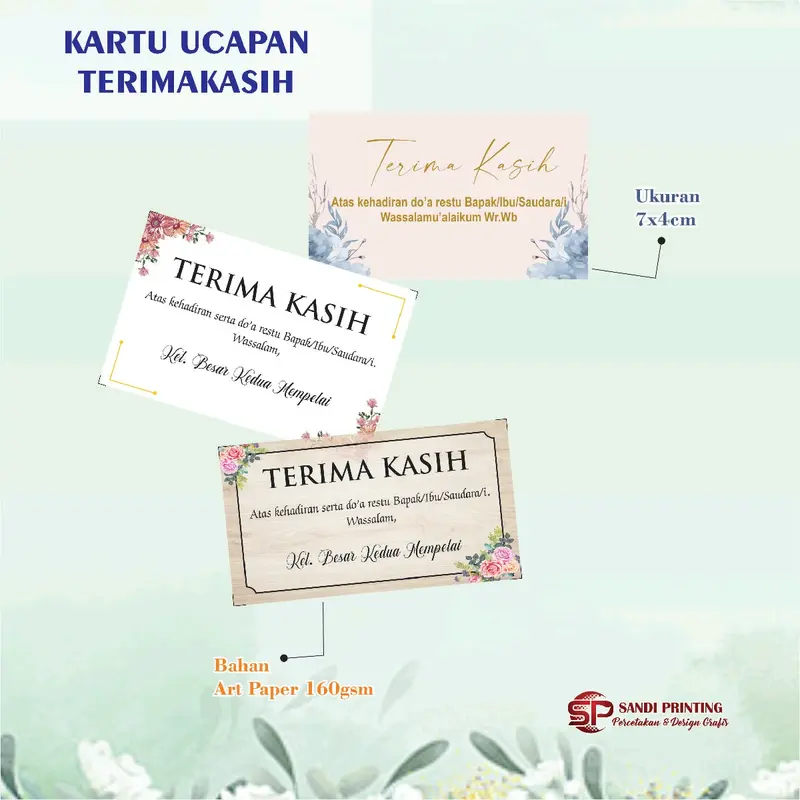 KARTU UCAPAN TERIMAKASIH TANPA NAMA 0