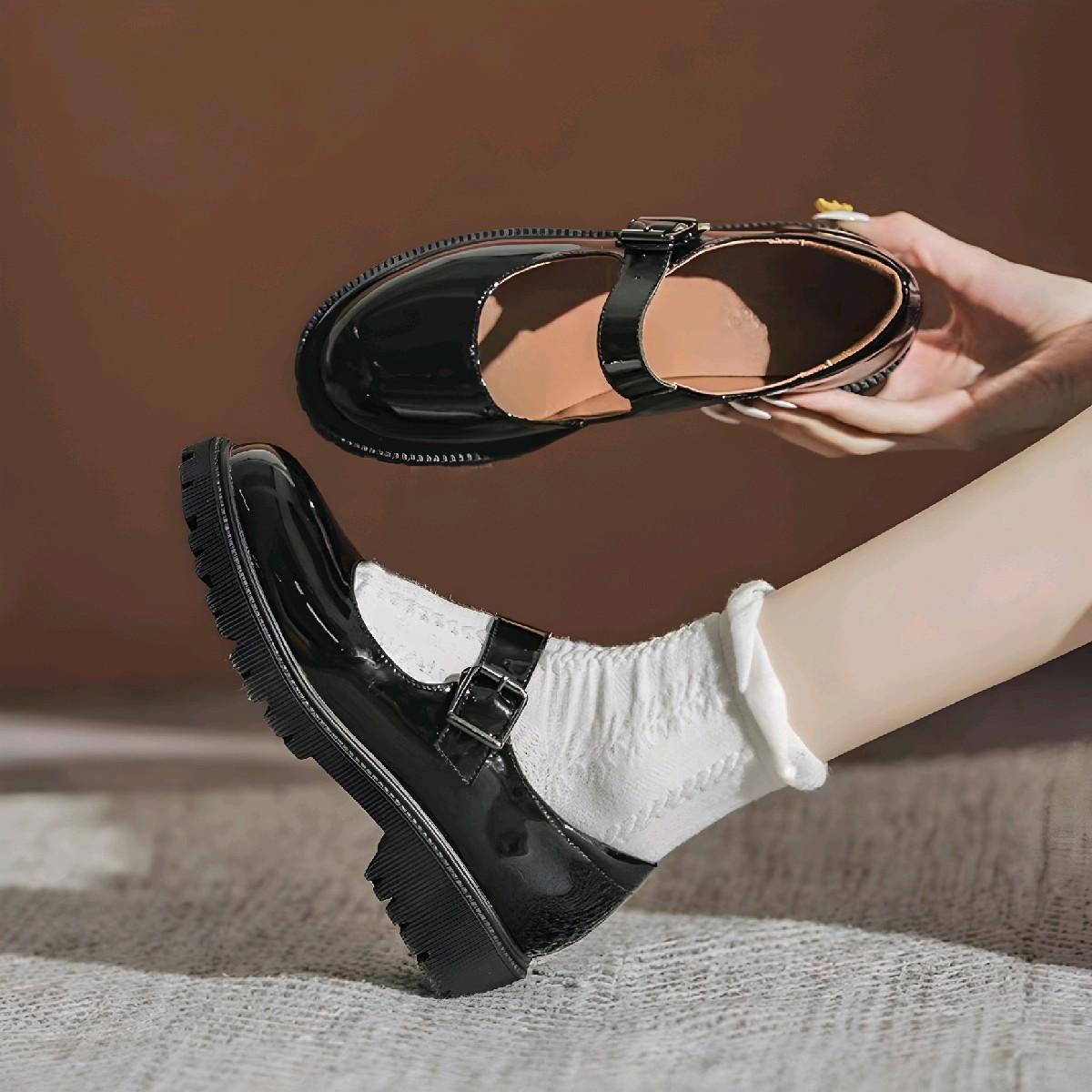 Sepatu Sekolah Livy Docmart Wanita Hitam Hak datar Terbaru Fashion Korea Flat Oxford Kulit Kasual Remaja Perempuan Viral Kekinian Bisa Cod Kerja Shoes Cewek