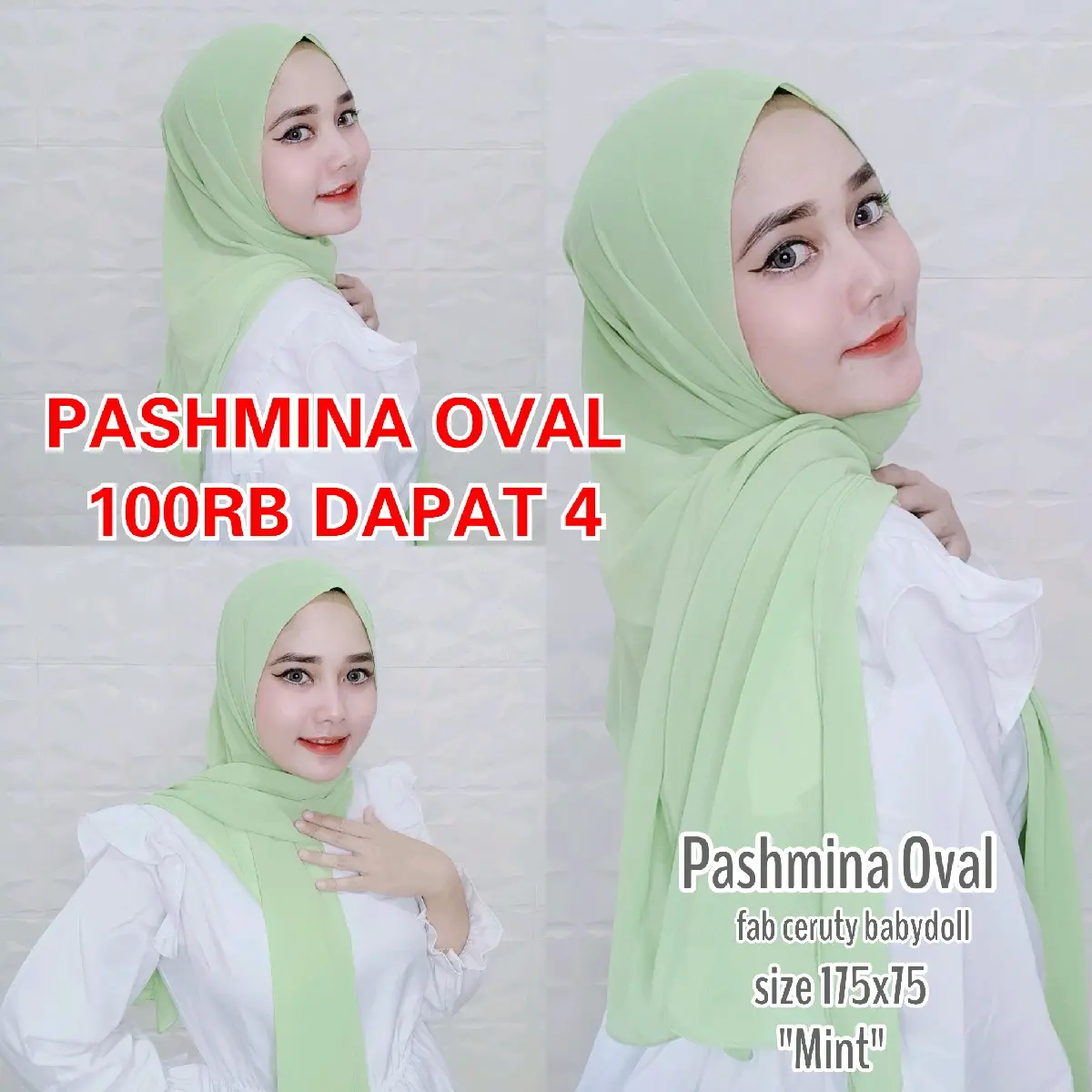 PASHMINA OVAL 100RIBU DAPAT 4