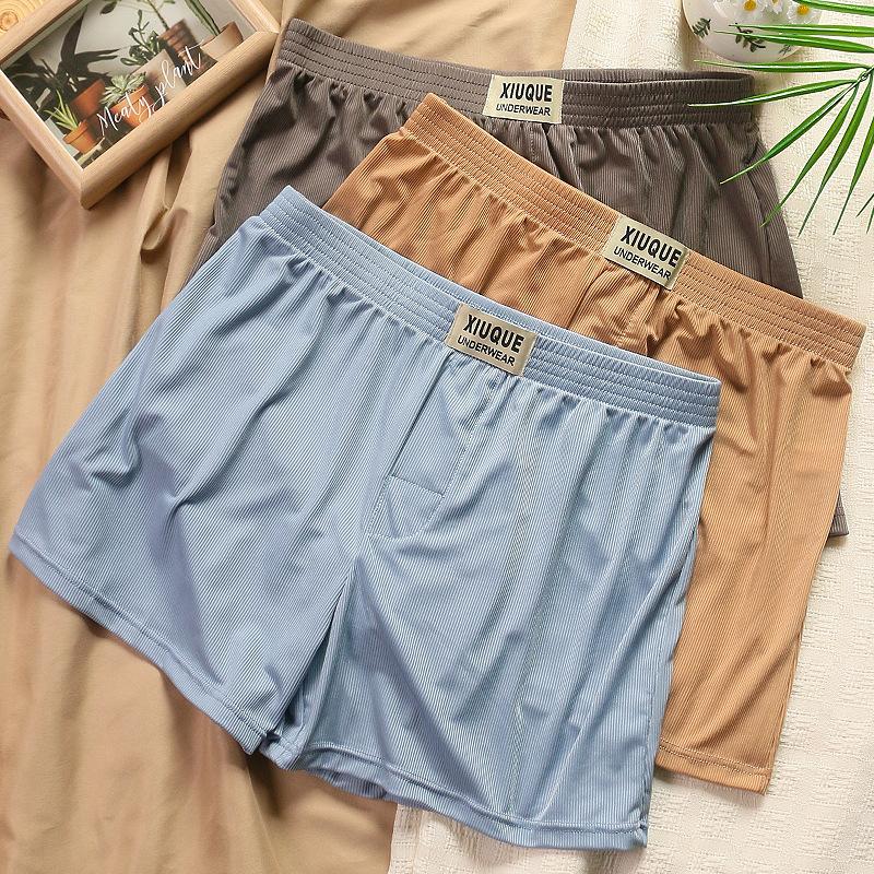 Quick Dry Ice Silk Breathable Casual Boxer Shorts Pajamas Shorts Sleepwear underwear men boxer 0