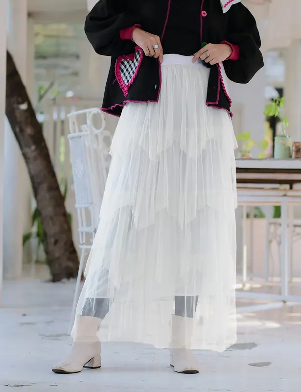 Rok Tutu / Rok Kekinian / Rok Tile / Rok Korean Style Wanita Pesta Mewah 5