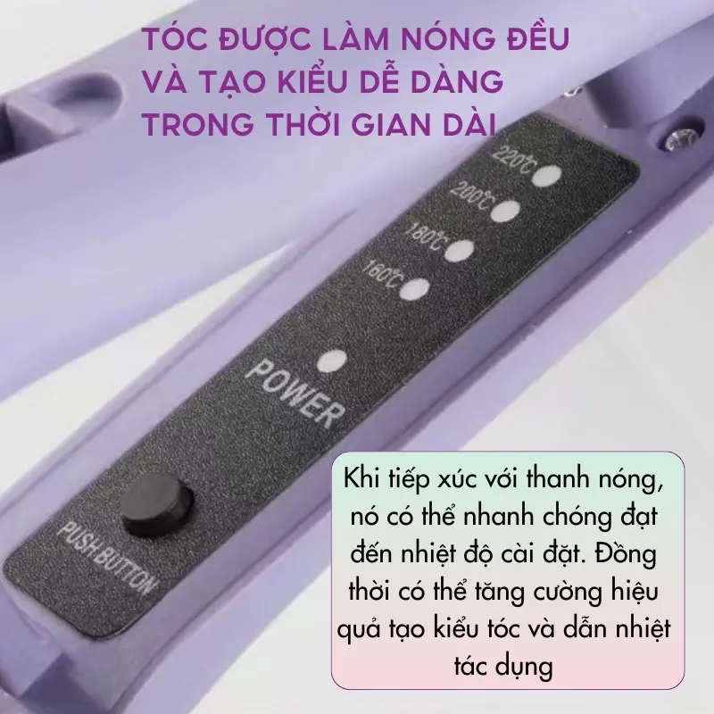 ￼Máy Uốn Tóc Xoăn Hippie 32mm Chất liệu gốm sứ cramic 4