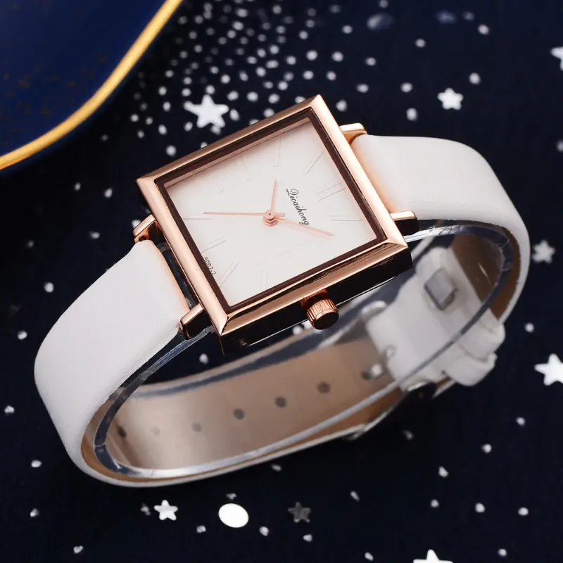 Top Brand Women's Watches Fashion Leather Square Wrist Watch Women Watches Ladies Watch Clock Zegarek Damski Relojes Mujer