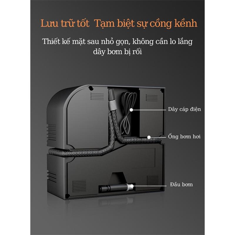 Máy Bơm lốp xe ô tô mini cao cấp bơm siêu mạnh 3