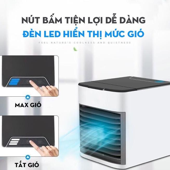 Quạt Điều Hòa Mini - Máy Điều Hoà Hơi Nước Siêu Mát - Quạt Tạo Ẩm Làm Mát Không Khí  Tiết Kiệm Điện Phụ Kiện Usb