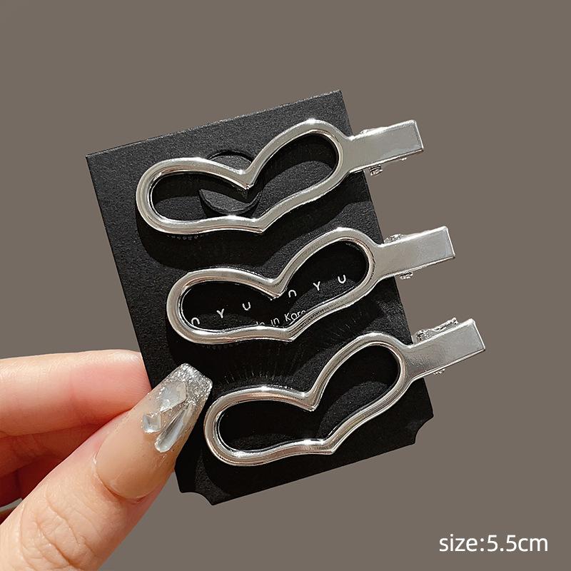 Kẹp Tóc Mái, Kim Loại Màu Bạc Kẹp Chữ Rỗng Và Gãy, Kẹp Bên XINGX Women Nữ 6