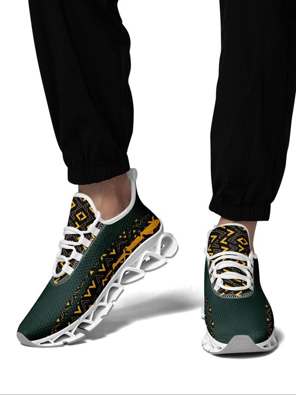Men's Fashionable Patchwork Low Top Sneakers, Casual Comfortable Breathable Mesh Sports Running Shoes, Male All-match Round Toe Shoes for Daily Wear 4