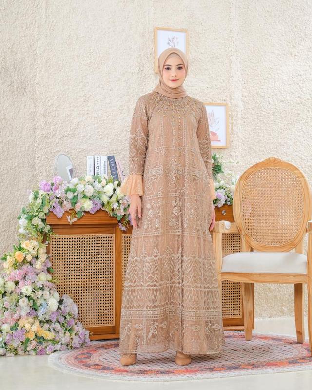 Gamis Kinarya Gamis Semi Outer Gamis Tulle Etnic Premium Gamis Terbaru Gamis Kekinian Gamis Modern Gamis Pesta Dress Pesta Gamis Kondangan Gamis Kebaya Wanita Muslim Payet 2