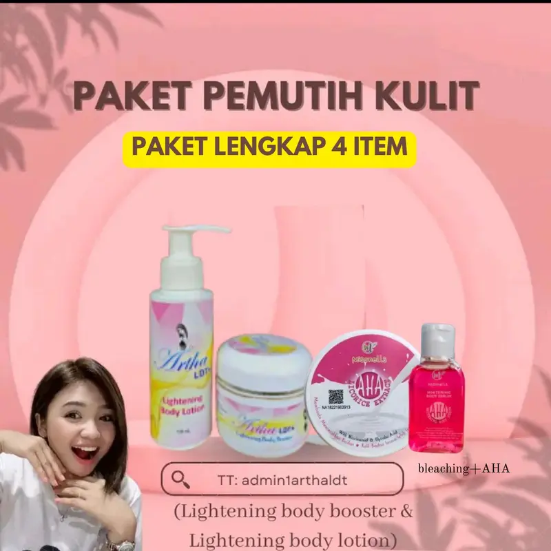 Bundle Isi 5 Misonells Hb booster 250gr & Bleaching Licorice+Aha Bodyserum 4