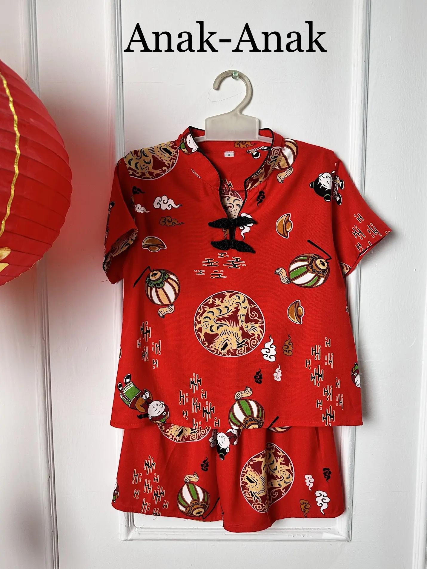 [ M1-Motif ] Setelan Baju Tidur Imlek 2024 Naga Rayon Premium Standar Jumbo Bigsize