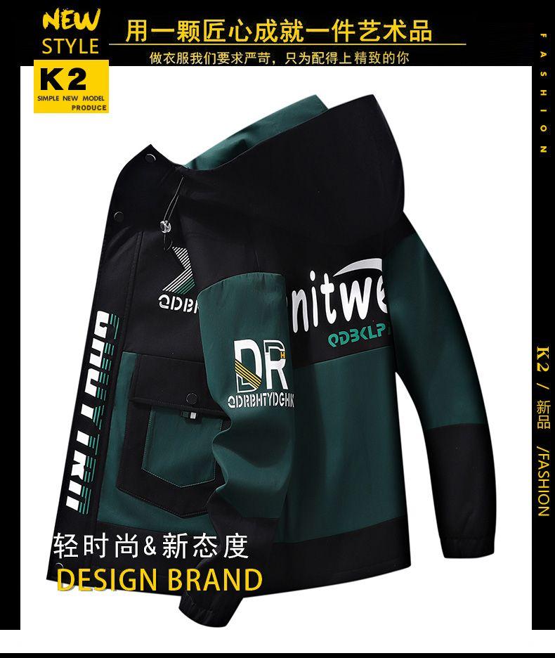 Product Introduction of Add Thickened Men's Coat Korean Style Trendy Workwear Jacket Autumn and Winter Casual Loose Teen Student Jacket 2