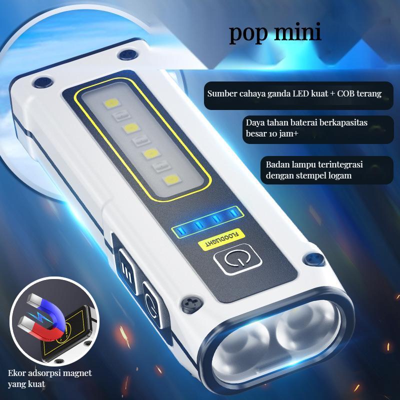 Lampu senter bank listrik LED mini dual penggunaan 3