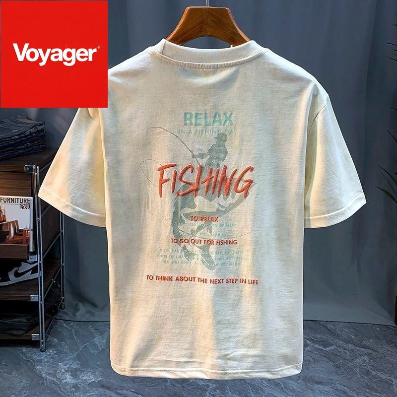 Quần Áo Nam, Tay Ngắn Mùa Hè, Voyager Store, Sang Trọng Giá Cả Phải Chăng, Ôm Sát, Tay Lửng Áo, Thương Hiệu Thời Trang Ins Áo Phông, Áo Thường Ngày, Dành Cho Nam Giới 2