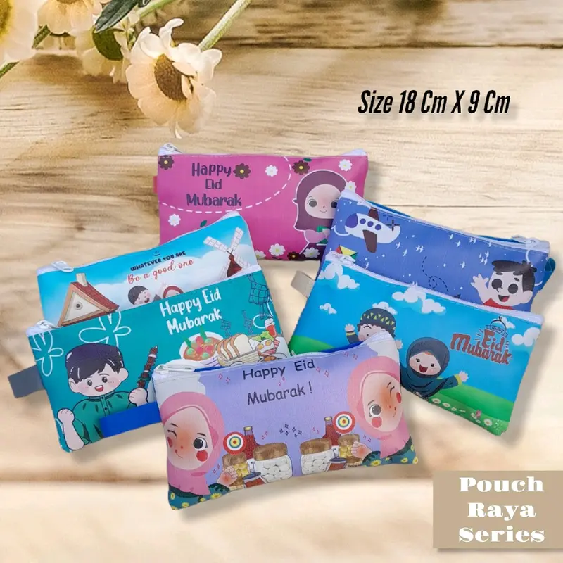 DOMPET POUCH RAYA SERIES DAPAT 6 PCS RANDOM MOTIF 2