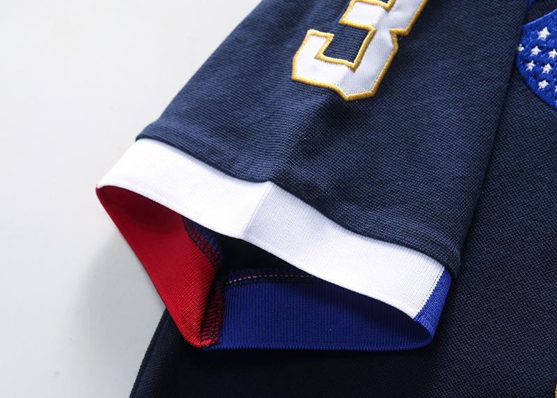 Product Introduction of New Arrivals Oversized Polo T Shirt Men Short Sleeved California of USA Embroidery White Eagle Golf Wear Collar T-shirt Plus US Size XS-7XL 15