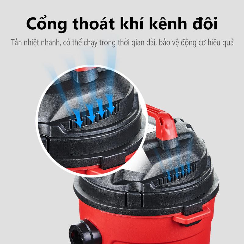 Máy hút bụi  chân không 15L dung tích thùng đựng công suất 1000W màng lọc mạnh mẽ tiếng ồn thấp hút bụi thổi gió 3
