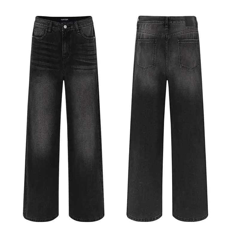 “ BLACK FADE “ BAGGY DENIM - Quần Baggy Nam Màu Đen Bạc Menswear jeans  suong 6