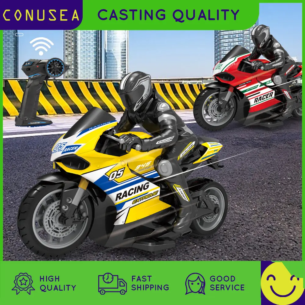 1/ 10 2.4G High Speed Remote Control RC Stunt Motorbike  drift Car 30mins Drive Racing Motorbike RC Motorcycle Toy model