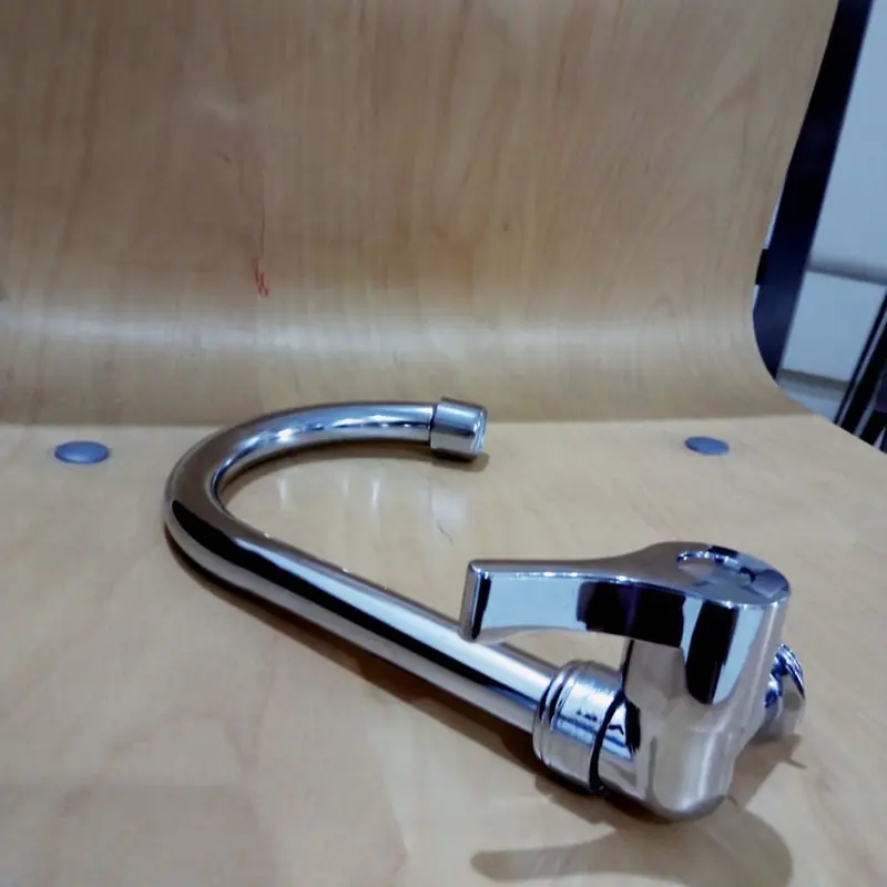 kran cuci piring Kran Angsa Cuci Piring 1/2 inch Kran Wastafel Stainless Steel Model Tembok Minimalis Air 2