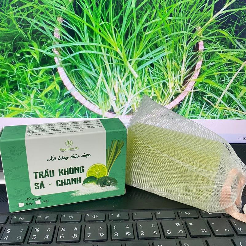 Xà bông thảo dược Trầu Không Sả-Chanh (TẶNG KÈM TÚI LƯỚI KHI MUA HÀNG) 1
