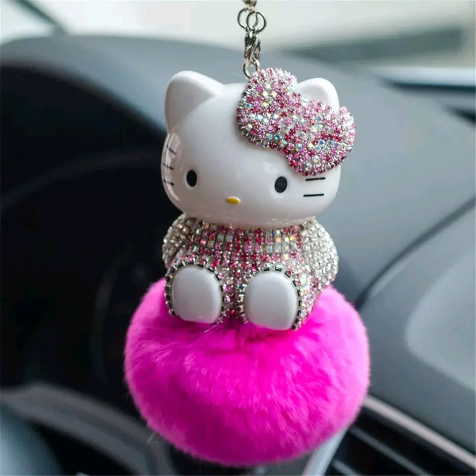 Gantungan spion mobil karakter hk bling bling | Gantungan hiasan spion tengah mobil