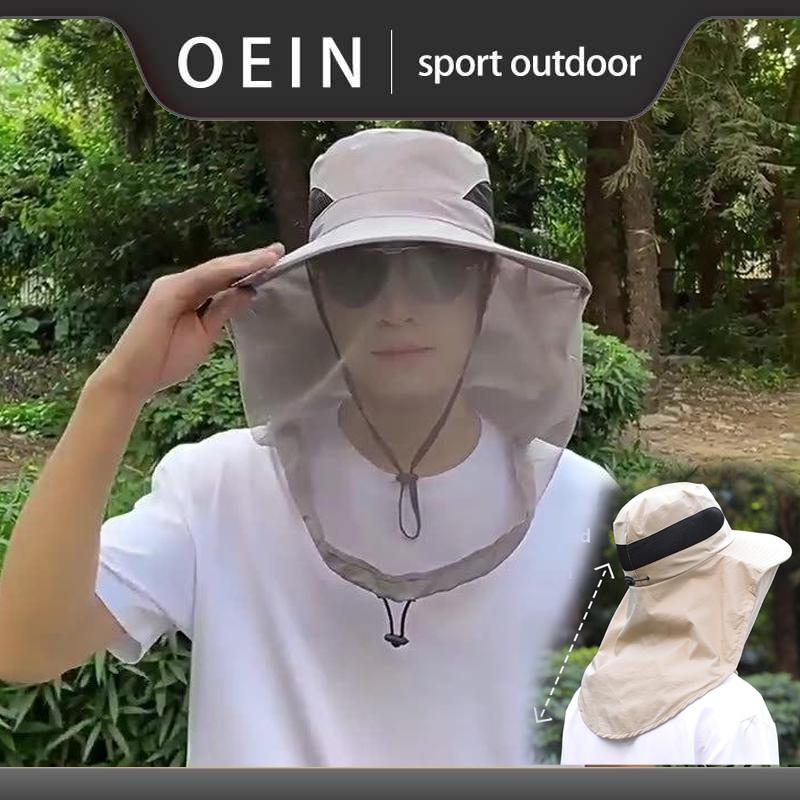  Mũ Chống Muỗi Mũ Câu Cá Ngoài Trời Mũ Chống Nắng Che Mặt Nam Mặt Nạ Lưới Thoáng Khí Câu Cá Ban Đêm Mũ Chống Côn Trùng Chống Ong Rộng Vành 