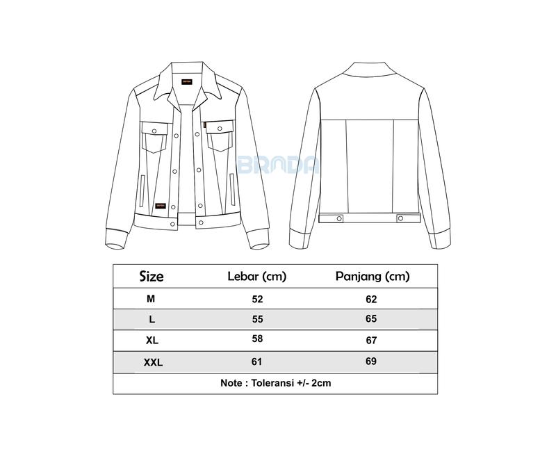 Brada Jaket Trucker Kanvas Pria - Caramel 9